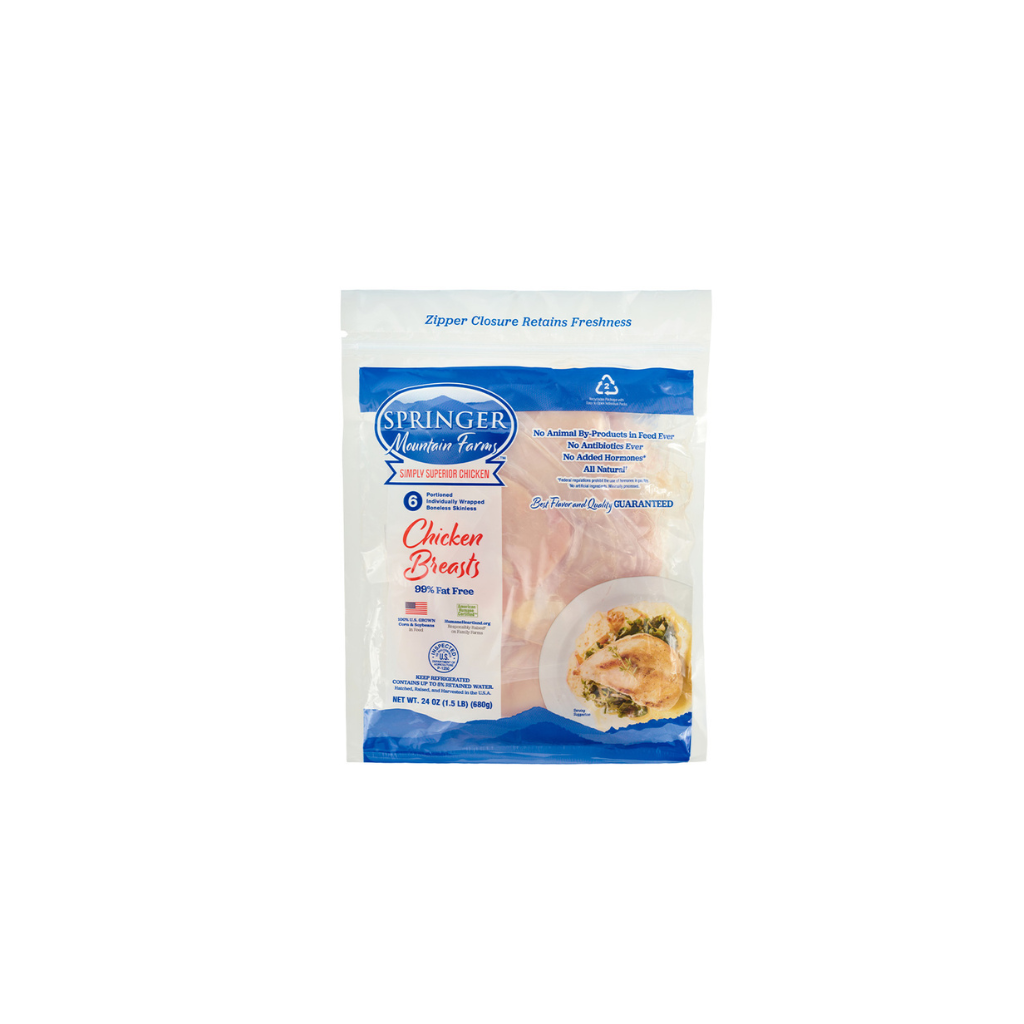 Springer Mountain Farms Individually Wrapped 4 oz. Boneless Chicken Breasts